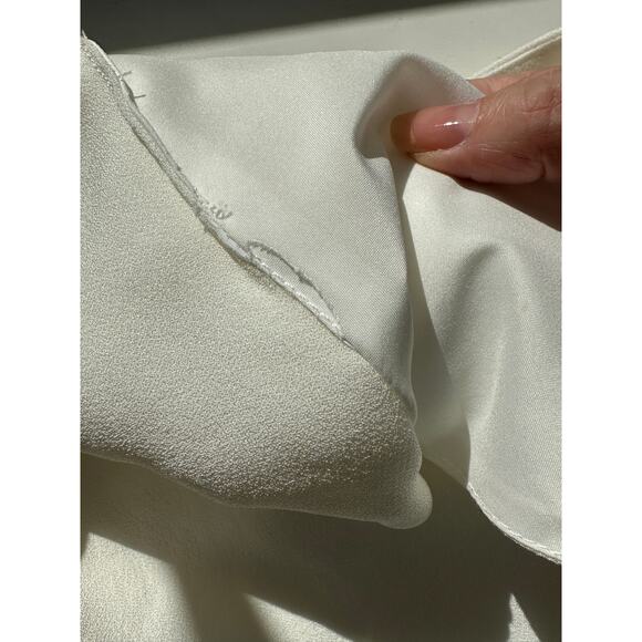 Nicholas Rhinestone Fringe Cowl Neck Ivory Crop Top – Women’s M - Picture 11 of 13